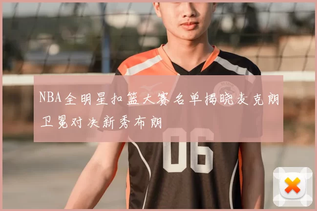NBA全明星扣篮大赛名单揭晓麦克朗卫冕对决新秀布朗